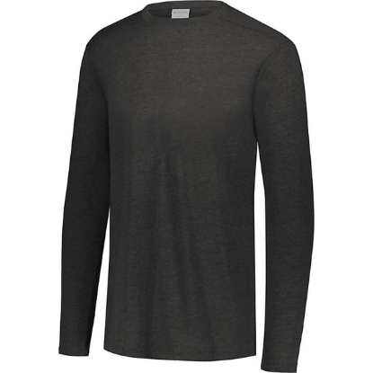 Custom Unisex Triblend Long Sleeve T-Shirt Black Heather