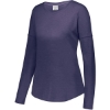Custom Womens Lux Triblend Long Sleeve T-Shirt Navy Heather