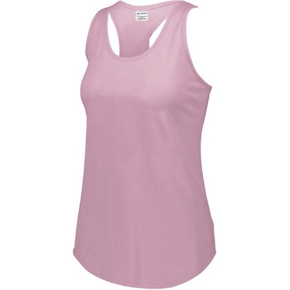 Custom Womens Lux Triblend Tank Top Dusty Rose Heather