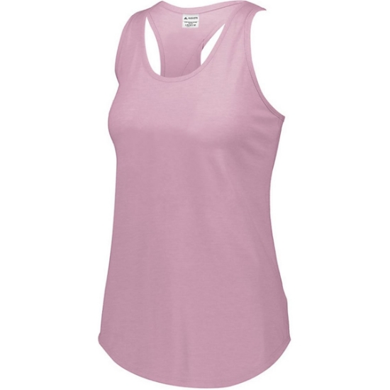 Custom Womens Lux Triblend Tank Top Dusty Rose Heather