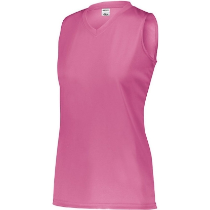 Custom Girls Sleeveless Wicking Attain Jersey Electric Pink