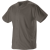 Custom Mens Full Button Lightweight Baseball Jersey Charcoal
