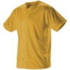 Custom Mens Full Button Lightweight Baseball Jersey Gold