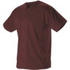 Custom Mens Full Button Lightweight Baseball Jersey Maroon