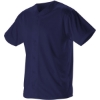 Custom Mens Full Button Lightweight Baseball Jersey Navy