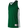 Custom Womens Single Ply Basketball Jersey Forest/ White