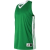 Custom Womens Single Ply Basketball Jersey Kelly/ White