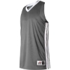 Custom Youth Single Ply Basketball Jersey Charcoal/ White