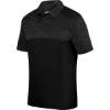 Custom Unisex Shadow Tonal Heather Polo Black