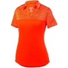 Custom Womens Shadow Tonal Heather Polo Orange