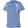 Custom Womens Short Sleeve Fastpitch Jersey Sky Blue/ White