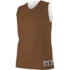 Custom Womens Reversible Mesh Tank Brown/ White