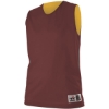 Custom Womens Reversible Mesh Tank Maroon/ Gold