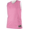 Custom Womens Reversible Mesh Tank Pink/ White