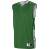 Custom Mens Single Ply Reversible Jersey Kelly/ White