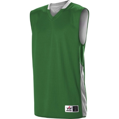 Custom Mens Single Ply Reversible Jersey Kelly/ White