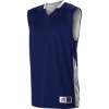 Custom Mens Single Ply Reversible Jersey Navy/ White
