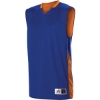 Custom Mens Single Ply Reversible Jersey Royal/ Orange