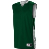 Custom Youth Single Ply Reversible Jersey Forest/ White