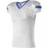 Custom Pro Flex Cut Belt Length Football Jersey White/ Royal
