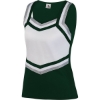 Custom Womens Pike Cheer Shell Dark Green/ White/ Metallic Silver