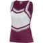 Custom Girls Pike Cheer Shell Maroon/ White/ Metallic Silver