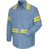 Custom Mens Tall Enhanced Visibility Uniform Shirt Light Blue