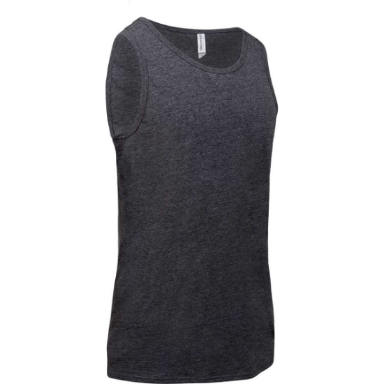 Custom Unisex Tri-Blend Tank Top Black Triblend