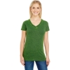 Custom Womens Cross Dye V-Neck T-Shirt Emerald