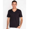 Custom Unisex USA-Made Fine Jersey V-Neck T-Shirt Black