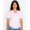 Custom Unisex USA-Made Fine Jersey V-Neck T-Shirt Light Pink