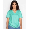 Custom Unisex USA-Made Fine Jersey V-Neck T-Shirt Mint
