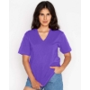 Custom Unisex USA-Made Fine Jersey V-Neck T-Shirt Purple