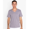 Custom Unisex USA-Made Fine Jersey V-Neck T-Shirt Slate