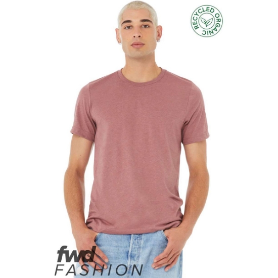 Custom Unisex FWD Fashion Jersey Recycled Organic Tee Heather Mauve