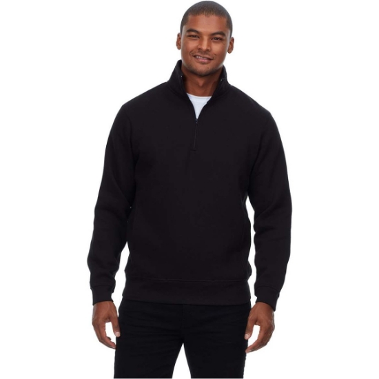 Custom Unisex Ultimate Fleece Quarter-Zip Sweatshirt Black