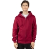 Custom Unisex Fleece Full-Zip Hooded Sweatshirt Burgundy