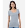 Custom Womens USA-Made Scoop Neck T-Shirt Dark Ash