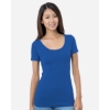 Custom Womens USA-Made Scoop Neck T-Shirt Royal Blue