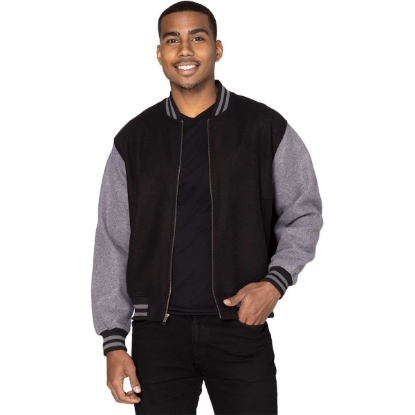 Custom Unisex Legend Jacket Black/ Charcoal Heather