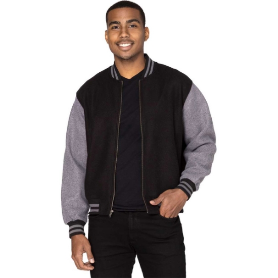 Custom Unisex Legend Jacket Black/ Charcoal Heather