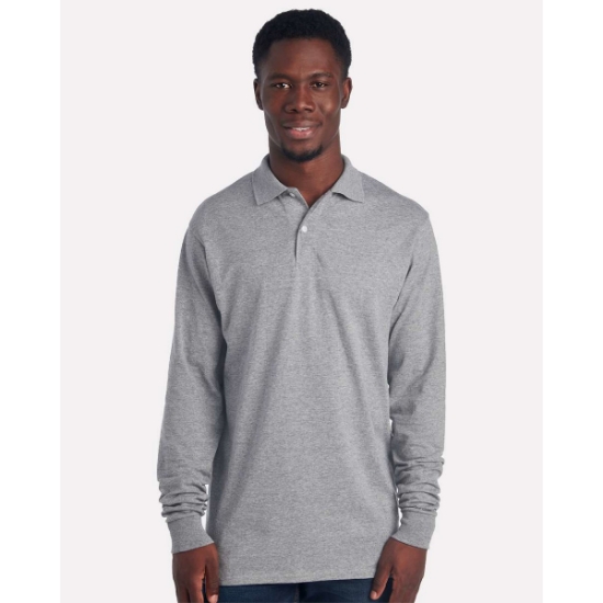 Custom Mens Dri-Power® Long Sleeve Polo Oxford