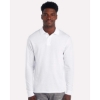 Custom Mens Dri-Power® Long Sleeve Polo White