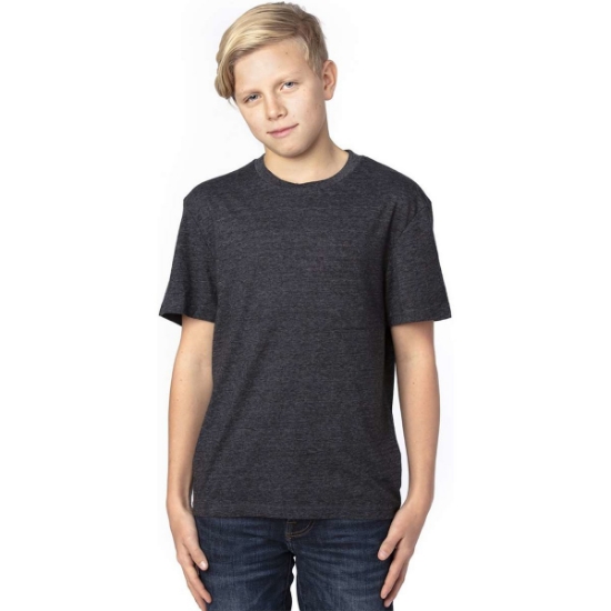 Custom Youth Triblend T-Shirt Black Triblend