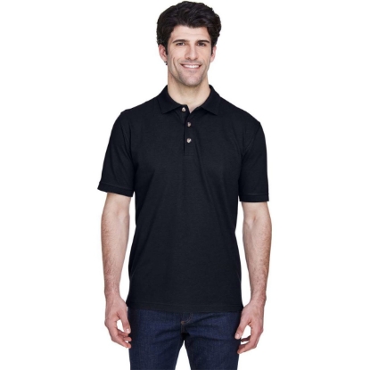 Custom Mens Classic Piqué Polo Black