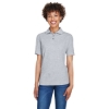 Custom Womens Whisper Pique Polo Heather Grey