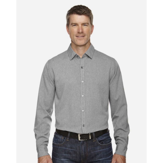 Custom Mens Melange Performance Shirt Light Heather