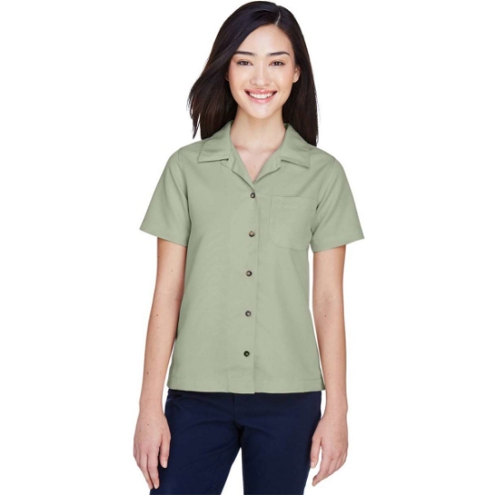 Custom Womens Cabana Breeze Camp Shirt Sage