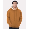 Custom Unisex USA-Made Super Heavy Thermal Lined Hooded Sweatshirt Caramel Brown/ Cream