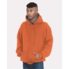 Custom Unisex USA-Made Super Heavy Thermal Lined Full-Zip Hooded Sweatshirt Bright Orange/ Dark Grey